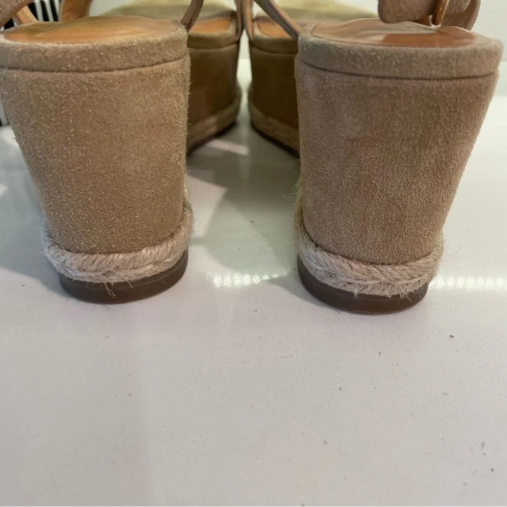 JOIE Light Tan Suede Platform Slingback Sandals! Great condition! 6 1/2